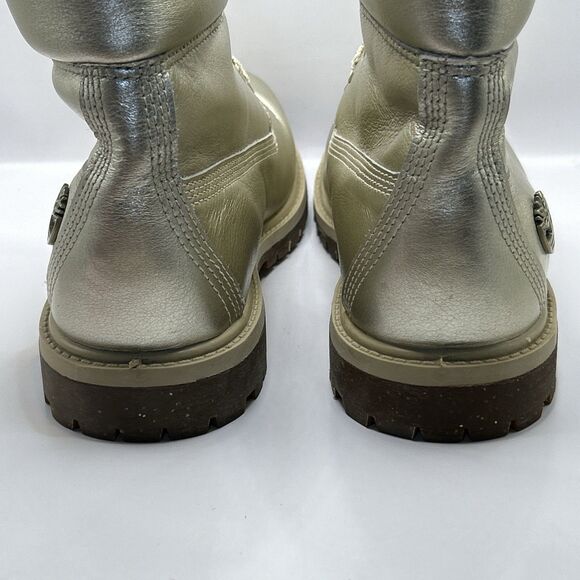 Timberland 6-Inch Premium Waterproof Boots Gold Leather Women’s 7.5M Store Model - Picture 12 of 16